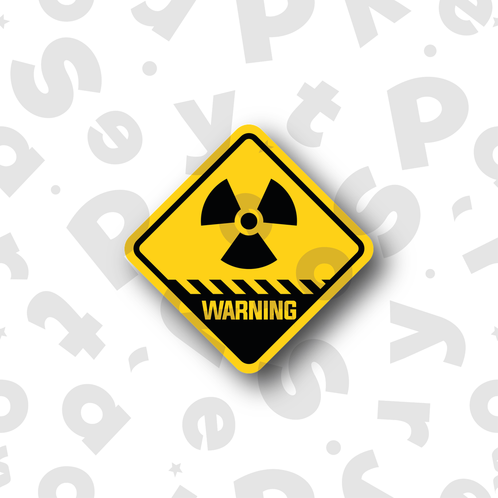 Figura De Plastico Warning Radioactivo M C/1