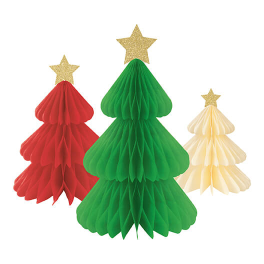 Adorno Para Mesa Arbol De Navidad C/3