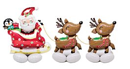 AirLoonz Trineo Santa Con Renos Navidad C/1