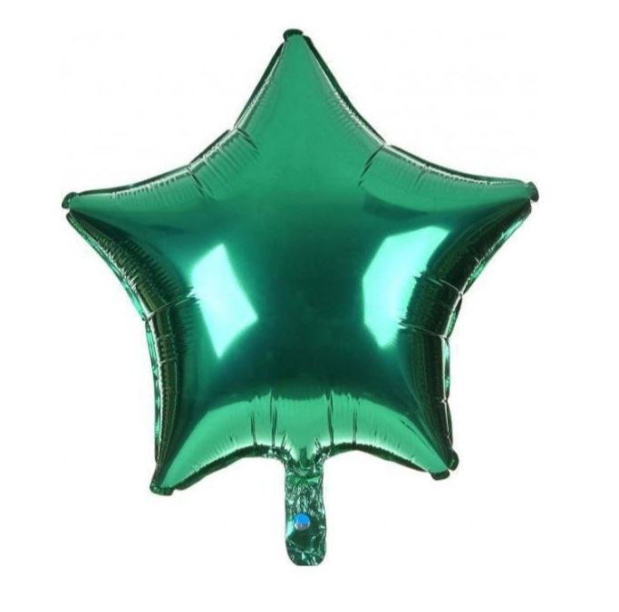 Globo 18" Estrella Verde Esmeralda C/1