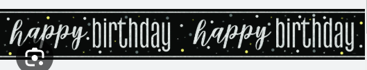 Banner Happy Birthday Negro C/1