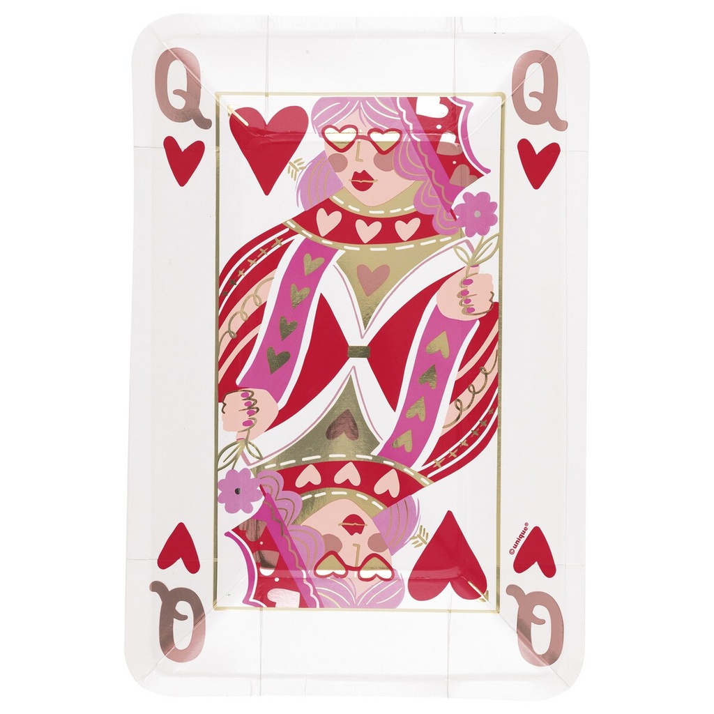 Plato Rectangular Reina De Corazones C/8