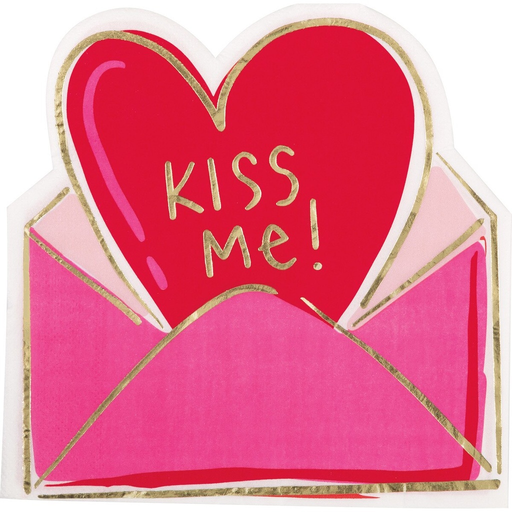 Servilleta G Red and Pink Valentine C/16