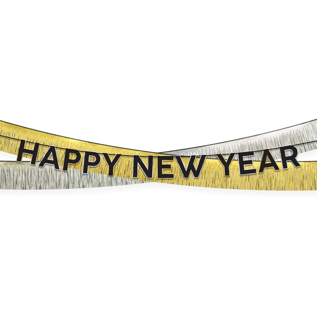 Tinsel Garland Happy New Year C/1