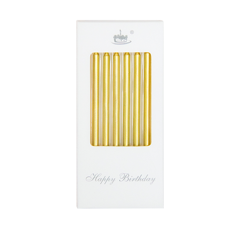 Velas Metalicas Dorado C/6