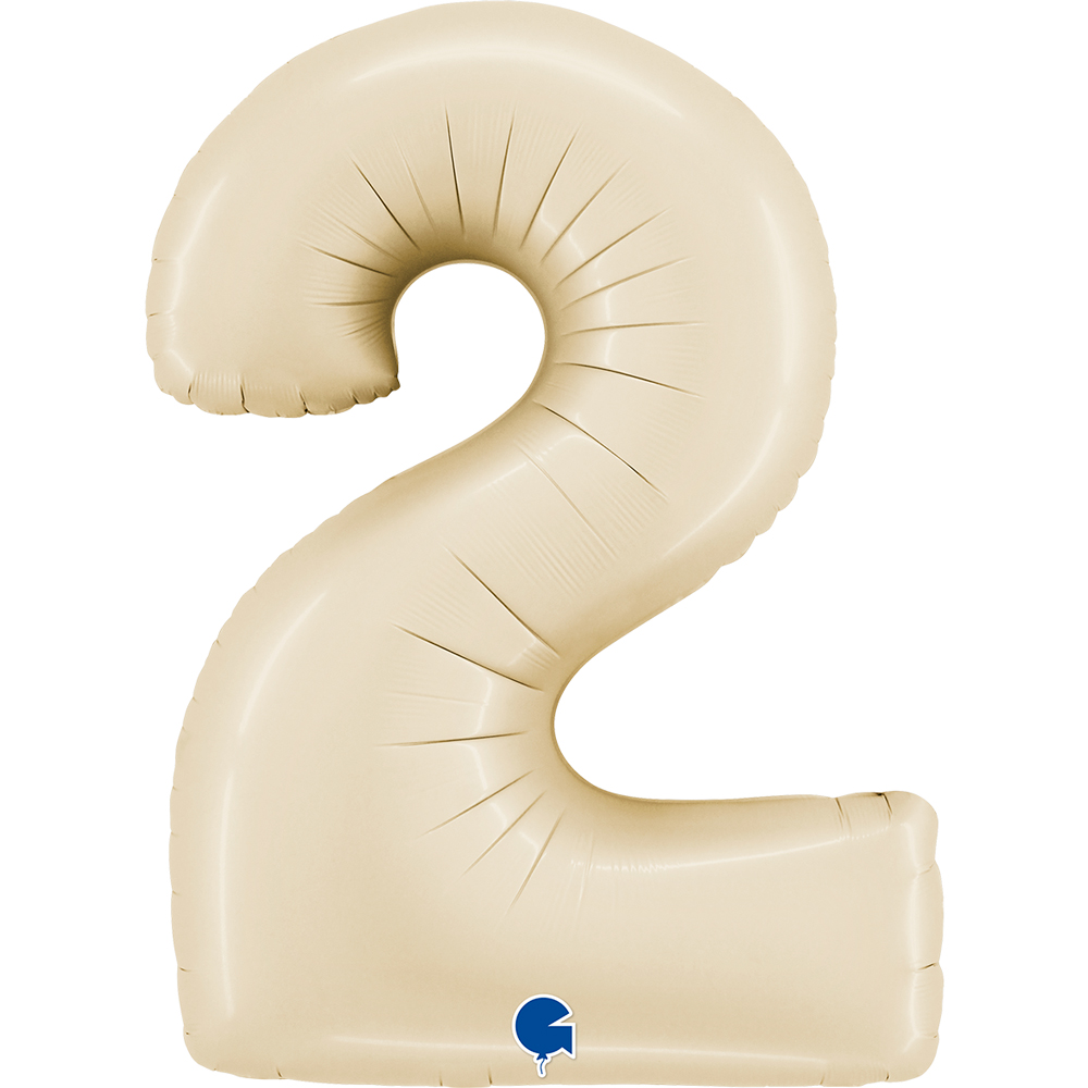 Globo 40" Numero 2 Ivory Cream C/1