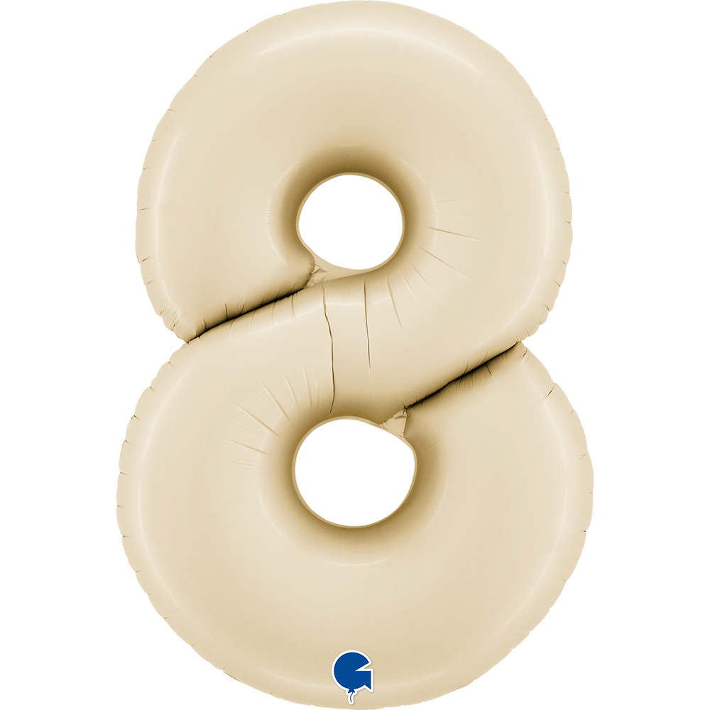Globo 40" Numero 8 Ivory Cream C/1