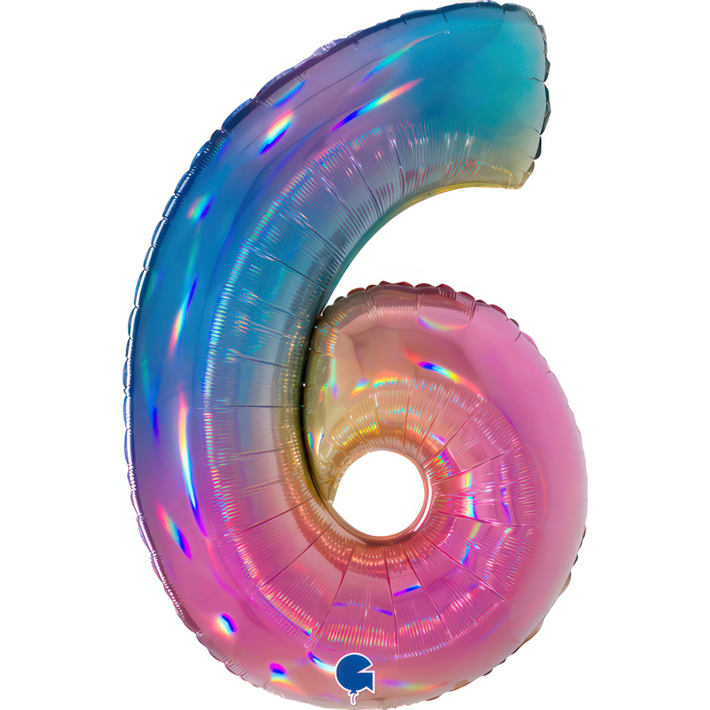 Globo 40" Numero 6 Caramelo C/1