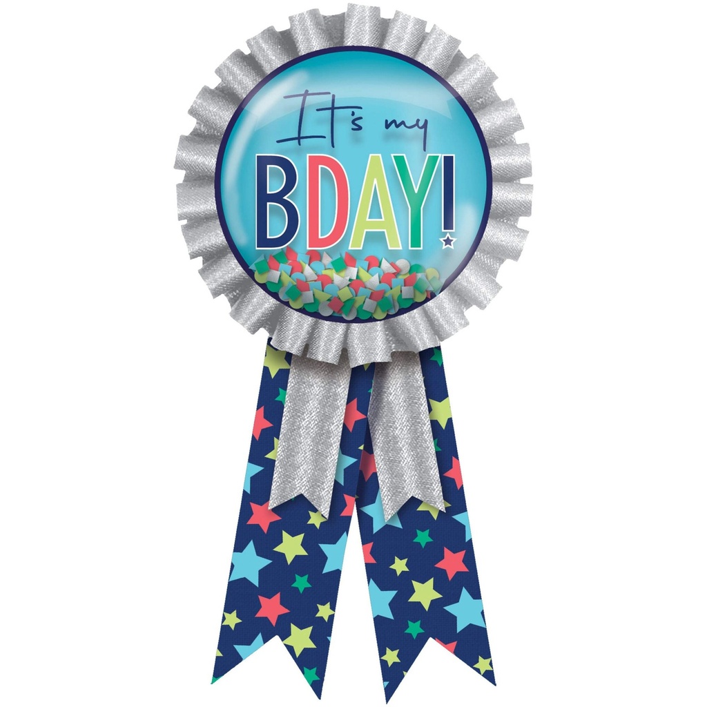 It's My Birthday Confetti Award Ribbon  C/1
