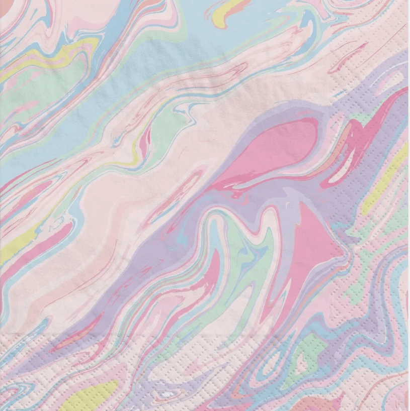 Servilleta G Pastel Marble  C/40