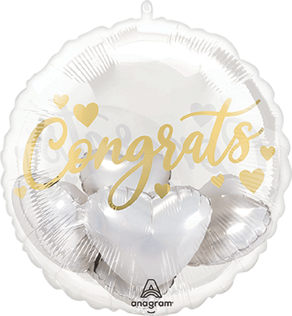 Globo 36" Icons Corazones Congrats C/1