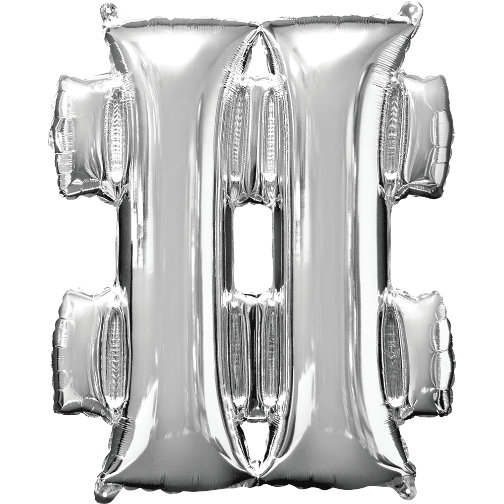 Globo 14" Simbolo # Plata C/1