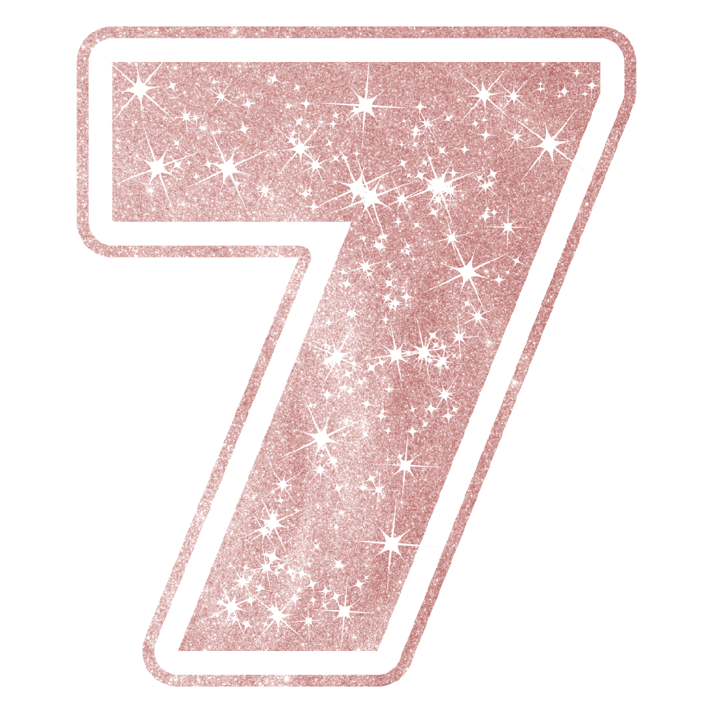 Figura de Plastico Numero 7 Rosa C/1
