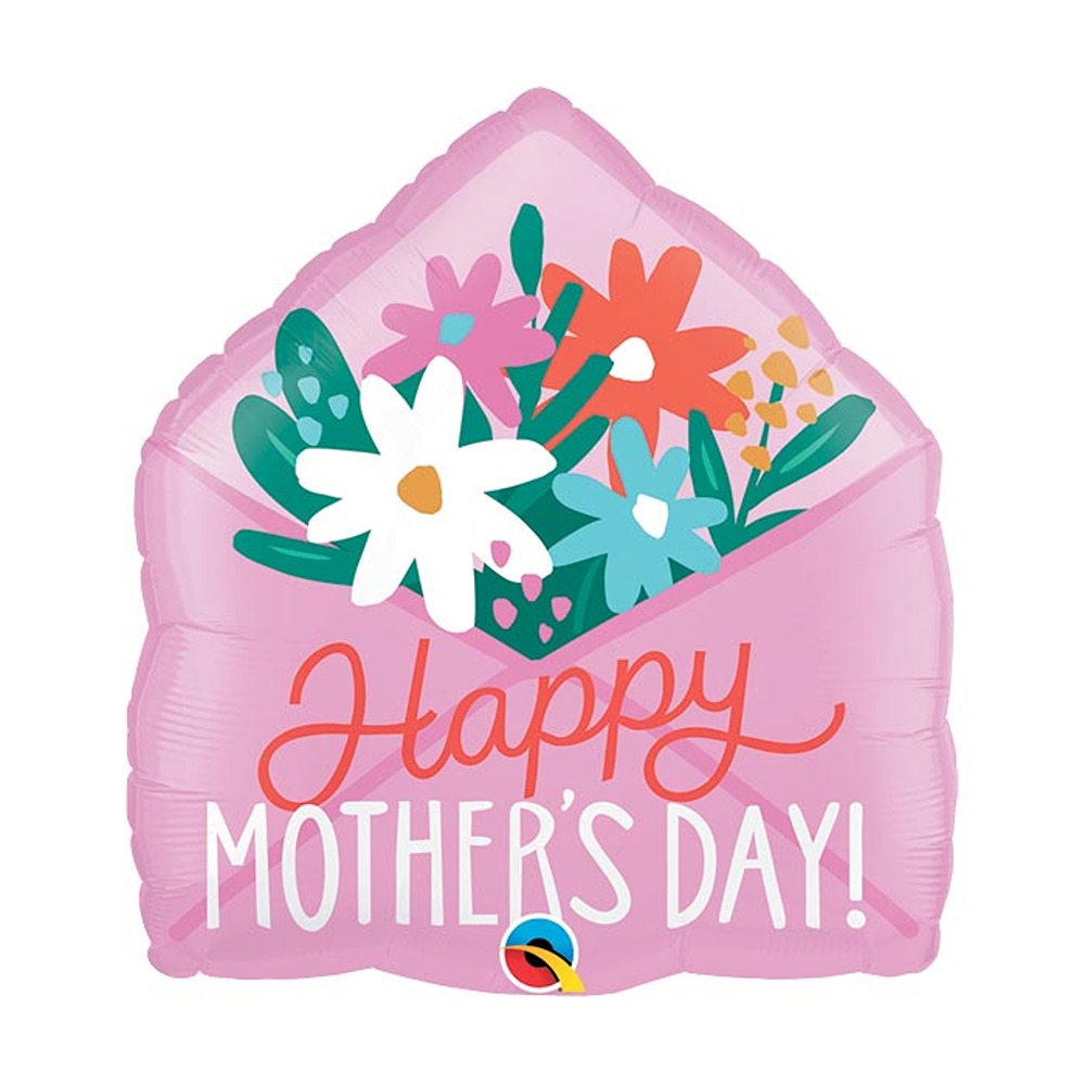 Globo 22" Sobre Y Flores Happy Mothers Day C/1